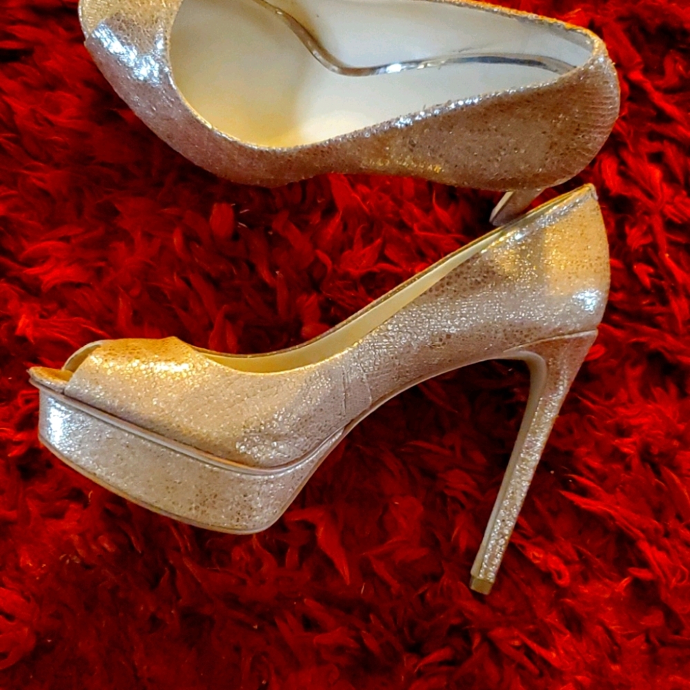 Beautiful platform peep toe shoe